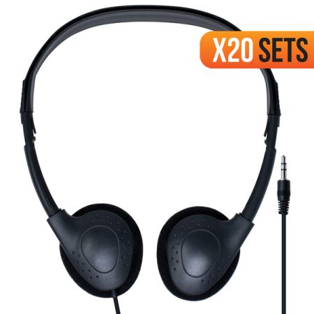 DIGITAL ENERGY(R) NWHDEFT1738 20PK OH54 ON EAR HDPHONES