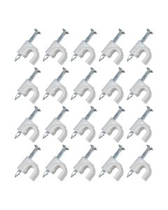 RCA RCAVH102RV 20PK COAX CABLE CLIPS WHT